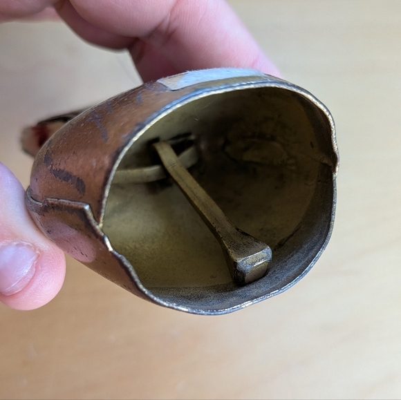 VINTAGE European Brass Cow Bell Collectible Item - Picture 5 of 7